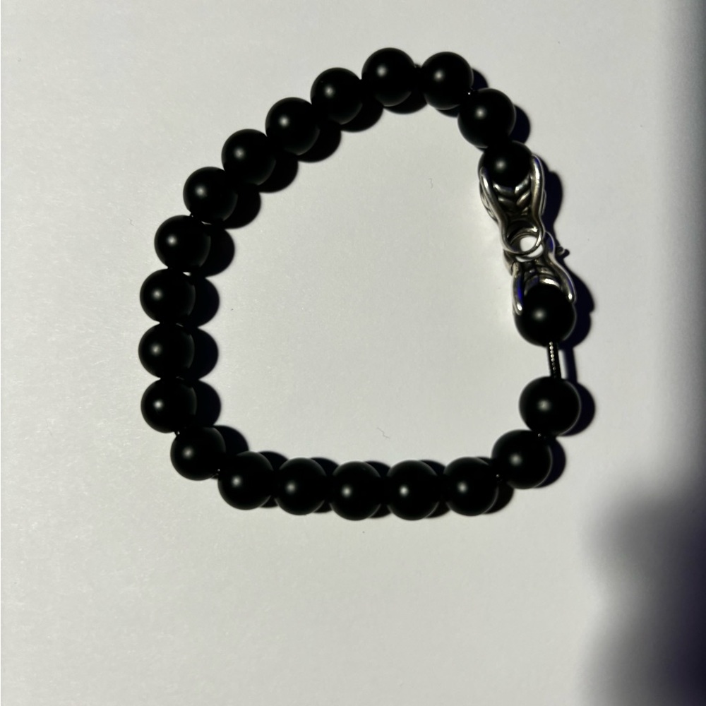 David Yurman onyx beaded bracelet 7.5 inch